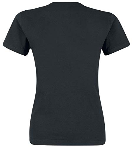 Metallica Textured Logo Mujer Camiseta Negro S, 100% algodón, Regular