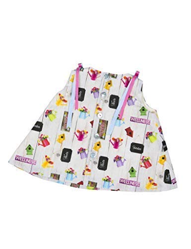 MI HIJA Y YO Vestido y Cubre Pañal de Popelín y Vichy Modelo Jesusín para Bebé (de 1 a 6 Meses) - Hecho a Mano - Colección Terramar - Presentación de Regalo