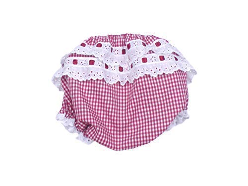 MI HIJA Y YO Vestido y Cubre Pañal de Vichy y Piqué Modelo Jesusín para Bebé (de 0 a 24 Meses) - Hecho a Mano - Colección Luz Marina - Presentación de Regalo