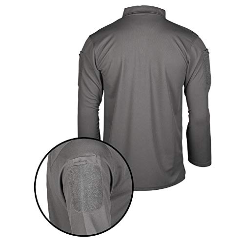 Mil-Tec Camisa táctica rápida de Manga Larga Polo seco (Urban Grey/XL)