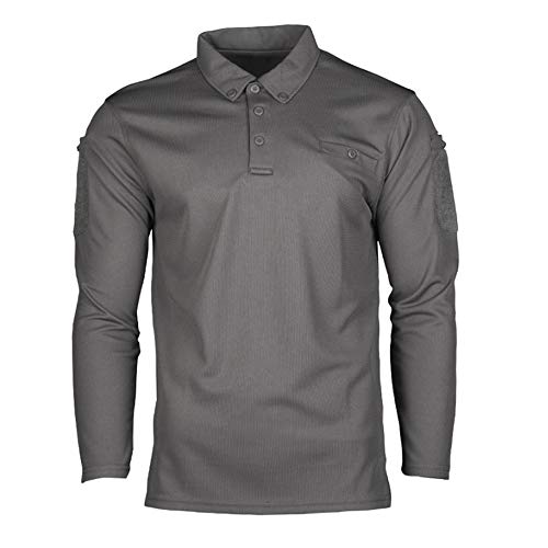 Mil-Tec Camisa táctica rápida de Manga Larga Polo seco (Urban Grey/XL)