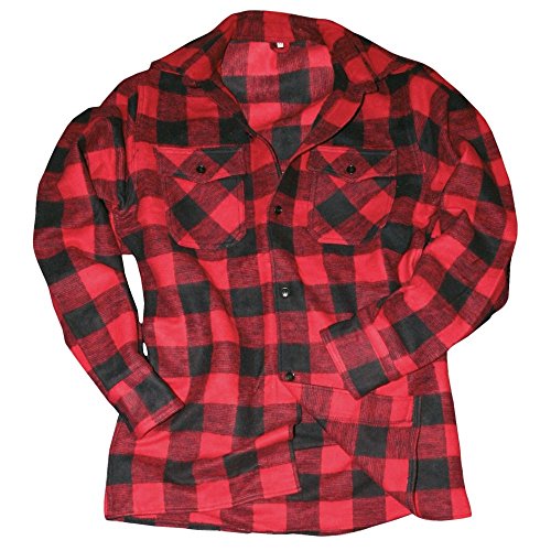 Mil-Tec Outdoor - Camisa de leñador del ejército alemán, Color Negro/Rojo Negro Blanco/Rojo Talla:M