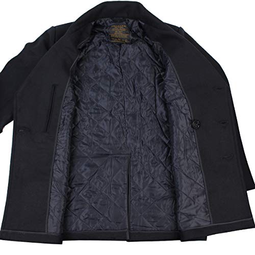 Mil-Tec Us Navy Pea Coat Chaqueta Armada, Hombre, Azul Oscuro, Large