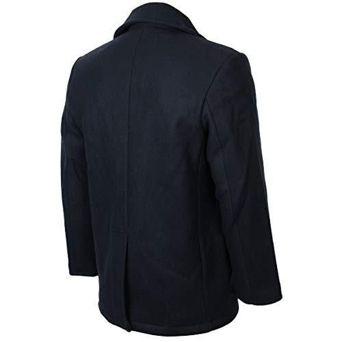 Mil-Tec Us Navy Pea Coat Chaqueta Armada, Hombre, Azul Oscuro, Large