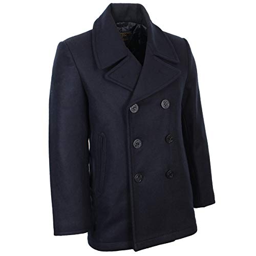 Mil-Tec Us Navy Pea Coat Chaqueta Armada, Hombre, Azul Oscuro, Large