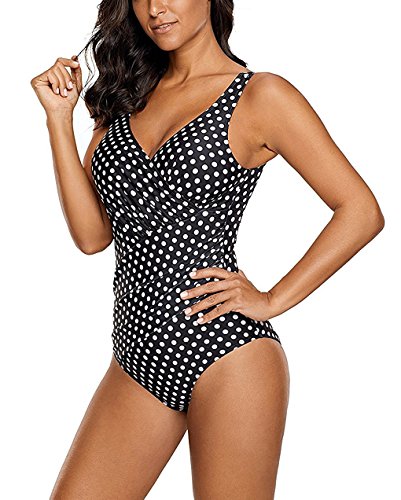 Minetom Mujeres 1 Pieza Bikini Push Up Traje De Baño Ropa De Playa Verano Bañador Atractivo Beach Señoras Slim Abdomen Biquinis Natación Punto ES 46