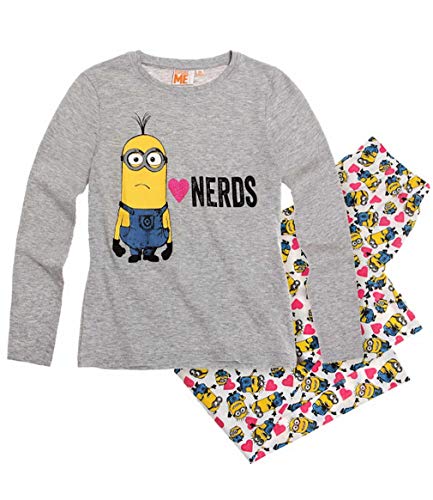 Minions Despicable Me Chicas Pijama – gris Gris gris 6 años