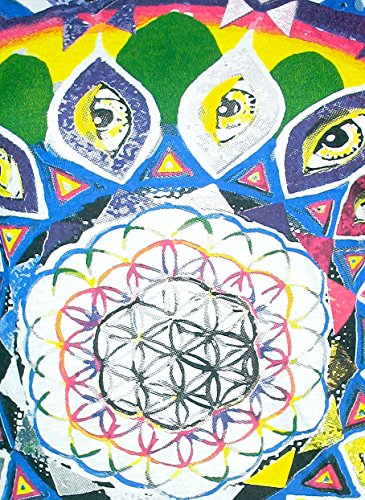 Mirror Vestido de tirantes para mujer, camiseta larga, diseño de la flor de la vida, Buda y yoga Blanco M