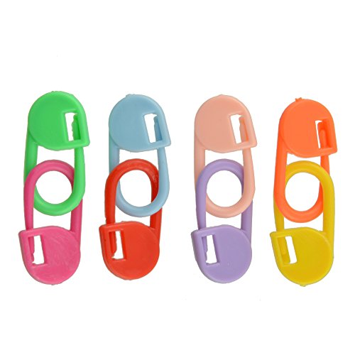 Miryo-100pcs marcadores de la puntada de plástico para hacer punto del ganchillo de bloqueo, cierre de ganchillo, herramientas para hacer punto Multicolores