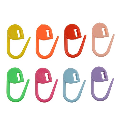 Miryo-100pcs marcadores de la puntada de plástico para hacer punto del ganchillo de bloqueo, cierre de ganchillo, herramientas para hacer punto Multicolores
