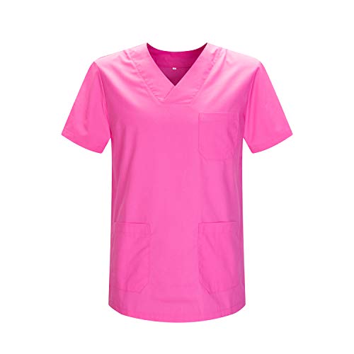 MISEMIYA - Casaca Unisex MÉDICO Enfermera Uniforme Limpieza Laboral ESTÉTICA Dentista Veterinaria Sanitario HOSTELERÍA - Ref.817 - L, Rosa