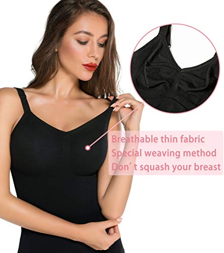 MISS MOLY Camiseta Moldeadora de Mujeres Interior Camisolas Básica sin Mangas de Tirantes Spaghetti Ajustable Fajas Reductoras Adelgazante Chaleco sin Costuras Body Reductor