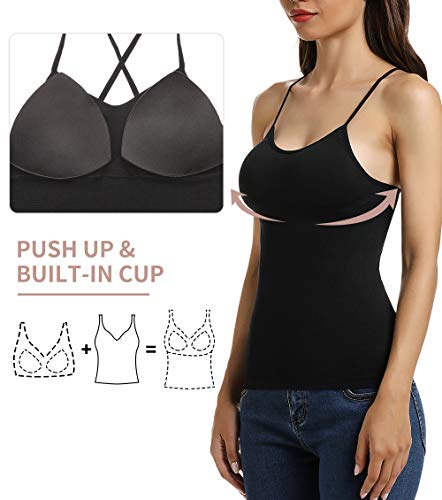 MISS MOLY Camiseta Moldeadora Mujer Tirantes Faja Reductora Adelgazante Chaleco sin Mangas Ropa Interior Camisola de Compresión Invisible Shapewear Cómodo y Ligero, Estilo Casual