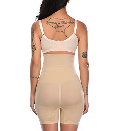 MISS MOLY Moldeadora Braga Faja Reductora Adelgazante Braguita Cintura Alta Abdomen Panty Shapewear 4x 9cm Acero Shaping Push up Butt Lifter Pantalón Elástico Invisible Body Shaper Lenceria para Mujer