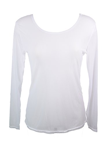 Miss Rouge: Camiseta de tul transparente blanco Small