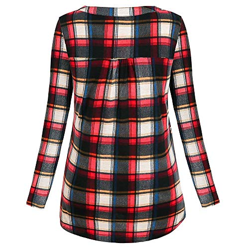 Mitlfuny Primavera Verano Ropa premamá Camiseta de Lactancia Maternidad para Mujer Algodón Camisa de Manga Larga Amamantar Blusa Mujeres Cuello V Celosía EnfermeríA Tops