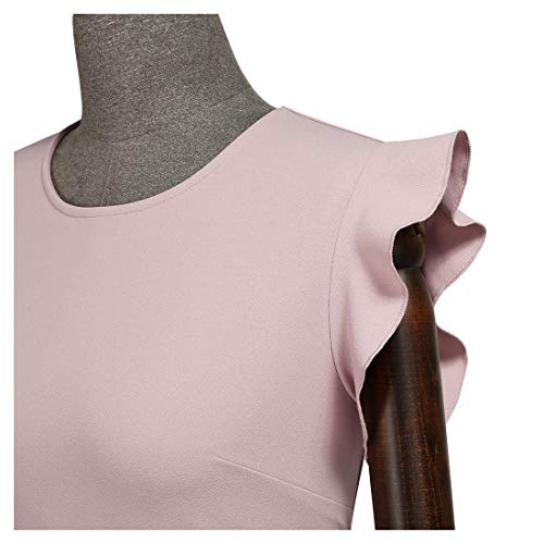 Miusol Casual Slim Fit Coctel Vestido de Lápiz para Mujer Rosa Large