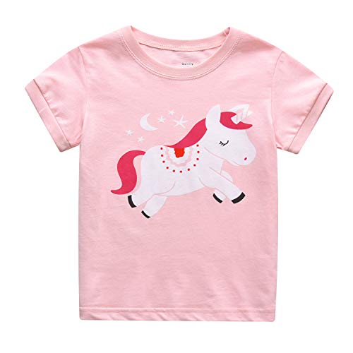 MIXIDON Niña Pijamas Unicornio Infantil Verano Ropa Chica Manga Corta(Unicornio1,6 años)