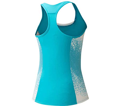 Mizuno Camiseta de Tirantes Estampada para Mujer, Color Azul, Talla S