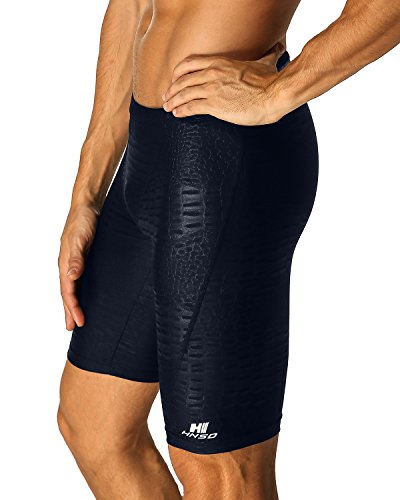 MODCHOK Hombre Bañador de Competición Jammer Boxer para Natación Trajes de Baño Negro1 S(EU)