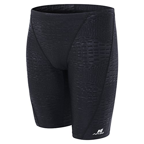 MODCHOK Hombre Bañador de Competición Jammer Boxer para Natación Trajes de Baño Negro1 S(EU)