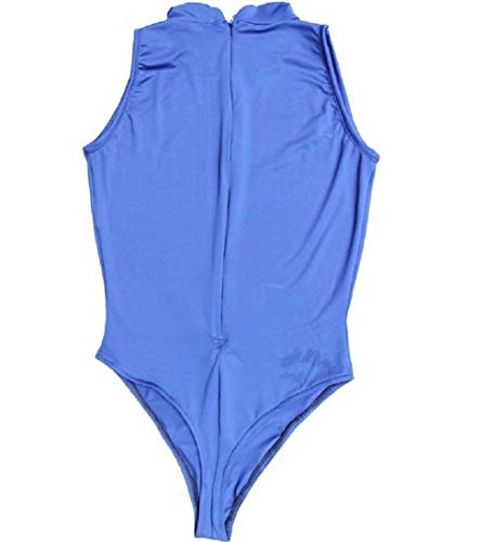 Mono De Las Mujeres Color Sólido Traje Casual Una Mode De Marca Pieza Estiramiento Moda Básico Leotard Mono Tops Moda De Verano Ropa De Traje De Ballet (Color : Blau, Size : L)