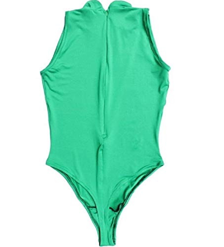 Mono De Las Mujeres Color Sólido Traje Casual Una Mode De Marca Pieza Estiramiento Moda Básico Leotard Mono Tops Moda De Verano Ropa De Traje De Ballet (Color : Blau, Size : L)