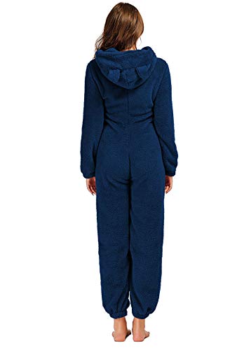 Mono Pijama Mujer Polar Pijamas Enteros Polares Largos Mujer Tallas Grandes Homewear Pijama Entero Felpa Mujeres Pijamas Enterizo Señora Oversize Ropa De Casa Completa Pijama Una Pieza Mujer Armada L