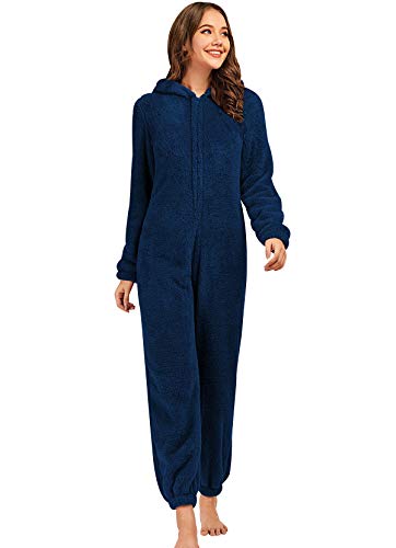 Mono Pijama Mujer Polar Pijamas Enteros Polares Largos Mujer Tallas Grandes Homewear Pijama Entero Felpa Mujeres Pijamas Enterizo Señora Oversize Ropa De Casa Completa Pijama Una Pieza Mujer Armada L