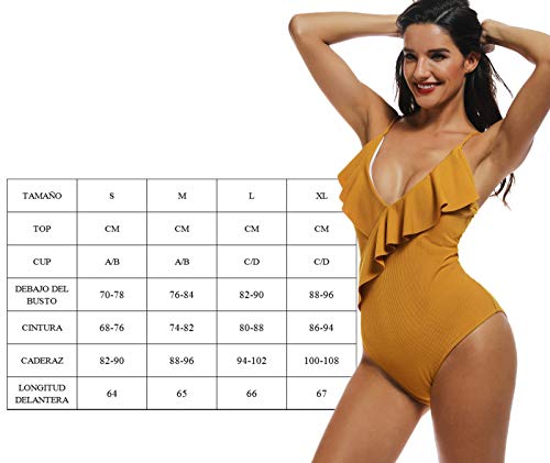 Monokini Bikini Mujer Push-up Acolchado Bra Trajes de Baño Brasileño Bañador Una Pieza