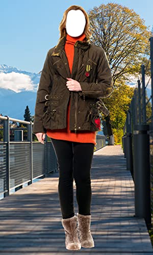 Montaje de la foto de la chaqueta de las mujeres