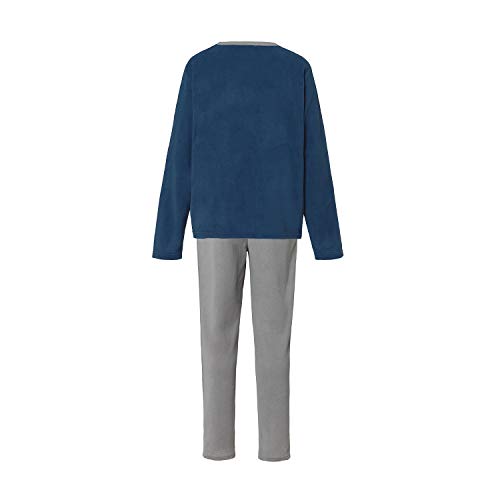 Montse Interiors, S.L. Pijama Hombre Térmico Polar Largo Azul y Gris (Word, S)