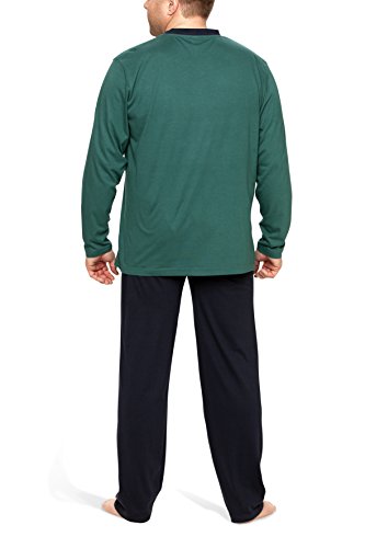 Moonline Plus - Pijama de Hombre Largo y de algodón en Tallas Grandes (Dos Piezas), Color:Verde Azulado, Größe Textil:5XL