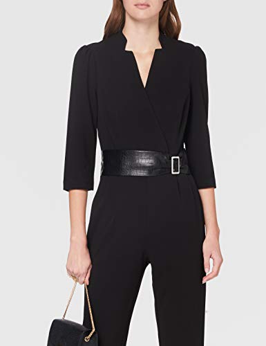 Morgan Combinaison Manches Longues Ceinturée Pimiko Mono, Noir, T38 para Mujer