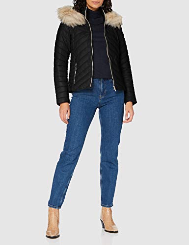 Morgan Doudoune PU Capuche Geo Abrigo, Negro, T34 para Mujer
