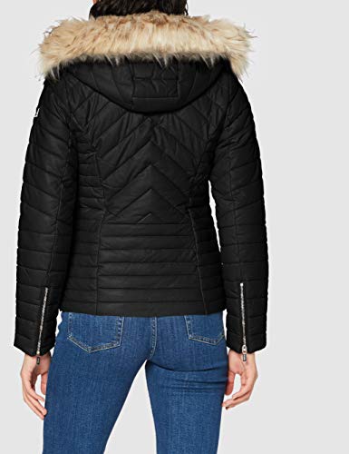 Morgan Doudoune PU Capuche Geo Abrigo, Negro, T34 para Mujer