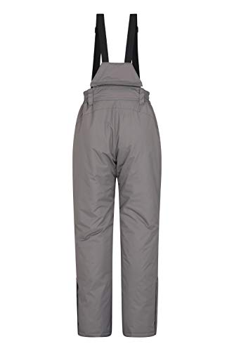 Mountain Warehouse Moon El esquí de Las Mujeres jadeó - los Pantalones Impermeables de Las señoras, Cintura Ajustable, Equipo Desmontable del esquí de los apo, Invierno Gris 40