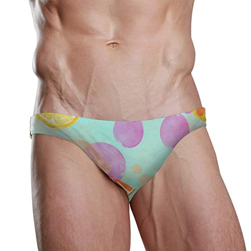 Mr.Lucien Orange Lemon 2020024 Traje de baño sexy para hombre - - Small