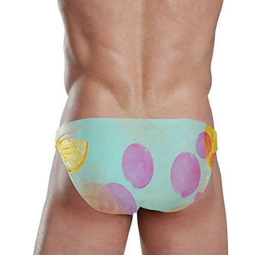 Mr.Lucien Orange Lemon 2020024 Traje de baño sexy para hombre - - Small