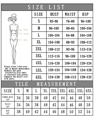 Mujer Bañador Tallas Grandes Traje de Baño de Una Pieza Cuello V Sin Respaldo Ropa de Baño Push-up One Piece Vestido Traje Baño Negro XXL