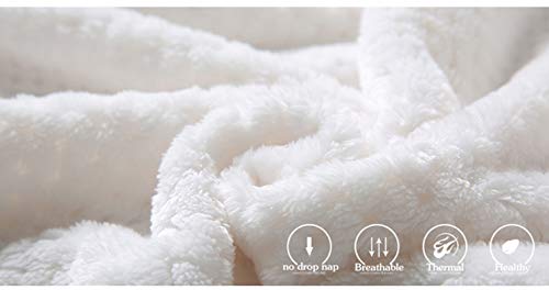 Mujer Bata para señoras de Tejido Polar, Hombrega Larga y Cremallera, Hombre Bata Suelto y Cómodo Blanco M