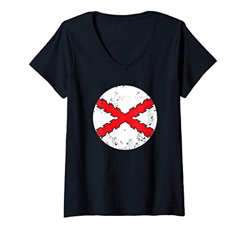 Mujer Cruz de Borgoña - Imperio Español Camiseta Cuello V