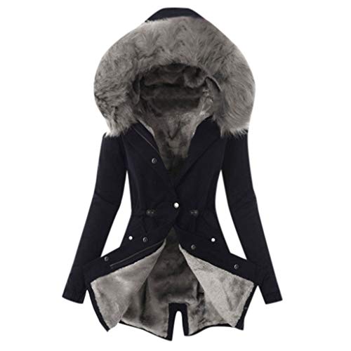 Mujer Invierno Abrigo Casual Sudadera con Capucha Chaqueta de Lana Capa Jacket Parka Pullover