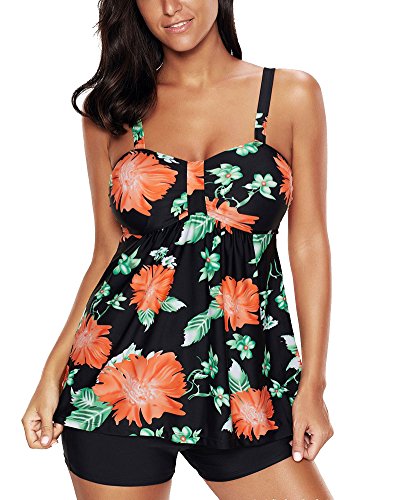 Mujer Monokini Tirantes Traje de Baño de Una Pieza Talla Grande Negro1 3XL