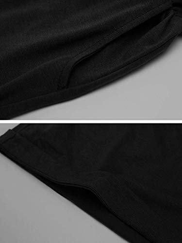 Mujer Monos,Jumpsuits Mujer En V Sin Mangas Monos,Verano del Mameluco Playa De Los Pantalones Corto Jumpsuits,Sin Cinturon S-2XL (XL, Negro)