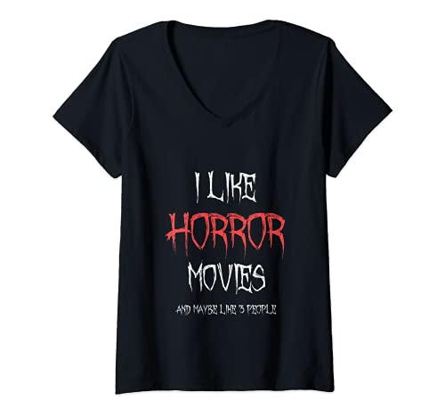 Mujer Película de terror Camiseta Cuello V
