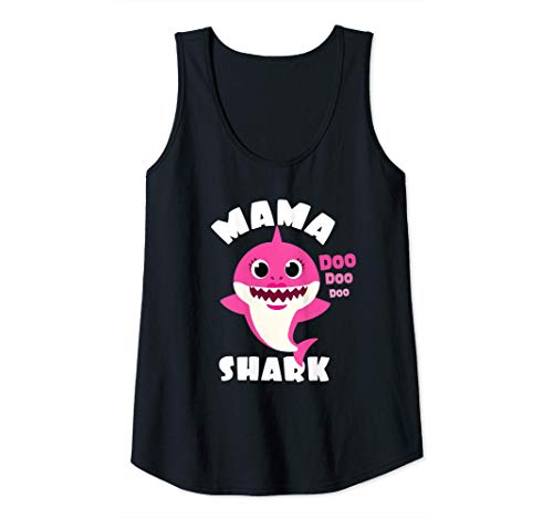 Mujer Regalo Mama Shark para mamá - Camisa de Regalo Mama y Esposa Camiseta sin Mangas