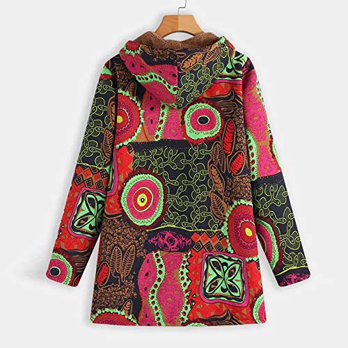 Mujer Sudadera con Capucha e Invierno de Manga Larga Chaqueta Caliente de Felpa con Cremallera Blusa Impresión Descuento Tamaño Grande Camisa Suéter para Mujer Otoño para Mujer (Rosado A, 4XL)