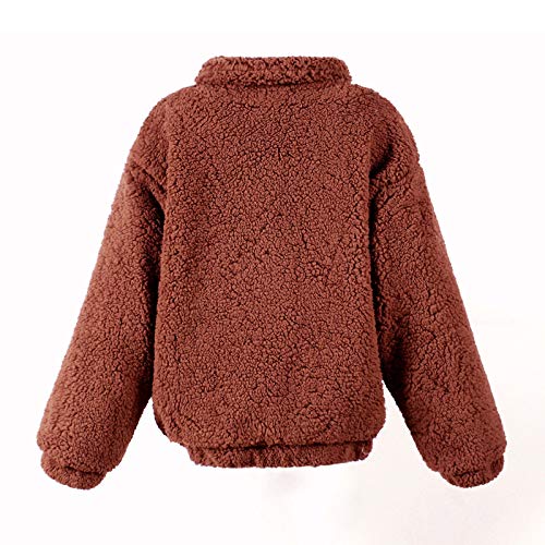 Mujer Sudadera con Capucha para Mujer Rebajas Talla Grande suéter para Mujer otoño e Invierno Camisa de Manga Larga Chaqueta Caliente botón de Felpa Descuento riou