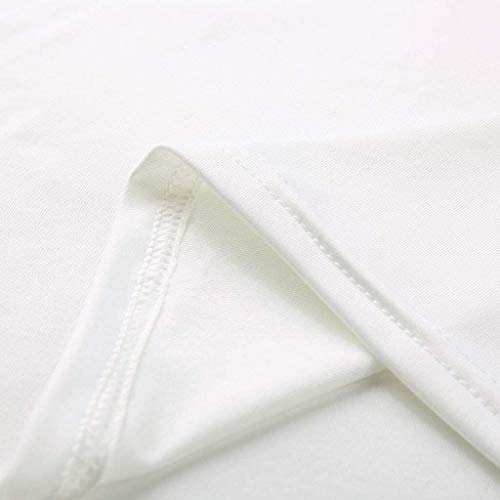 Mujer Transparente De Malla Casual Tul La Remata De Modernas Blusa del Cuerpo Perspectiva Camiseta con Malla Mangas Ocasional del Mini Vestido (Color : Blanco, One Size : XXL)